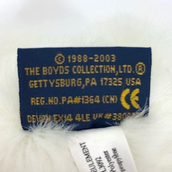 NWT Boyds Bears “Lovie” 8" White Plush Teddy Bear Valentine's Day Thinkin’ Of Ya - Picture 8 of 11